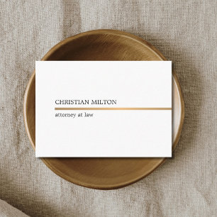 Advokat vid den minimalistiska Eleganten White Fau Visitkort