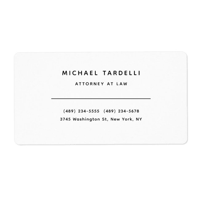 Advokat vid Lag-minimalistisk klassisk Professione Fraktsedel (Framsidan)