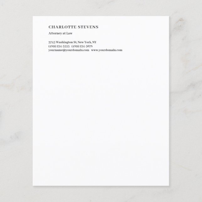 Advokat vid Lag-Trendiget Minimalistisk Elegant en (Framsida)