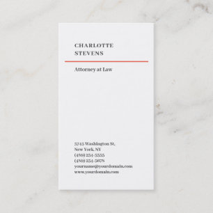 Advokat vid Lag-Trendiget Minimalistisk Elegant en Visitkort