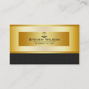 Advokat vid Law Black and Guld Legal Visitkort