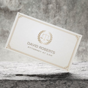 Advokat vid Law Guld Framed Lawyer Visitkort