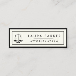 Advokat vid Law Plain Simple Professionell Elegant Mini Visitkort