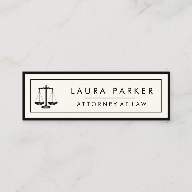 Advokat vid Law Plain Simple Professionell Elegant Mini Visitkort (Framsida)