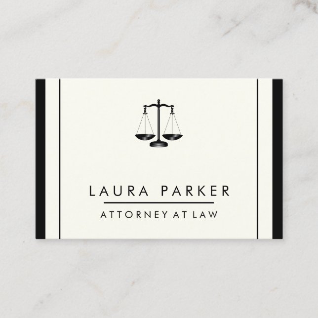 Advokat vid Law Plain Simple Professionell Elegant Visitkort (Framsida)