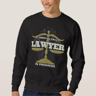 Advokat vid Progress Law School Student Juris Dokt Lång Ärmad Tröja