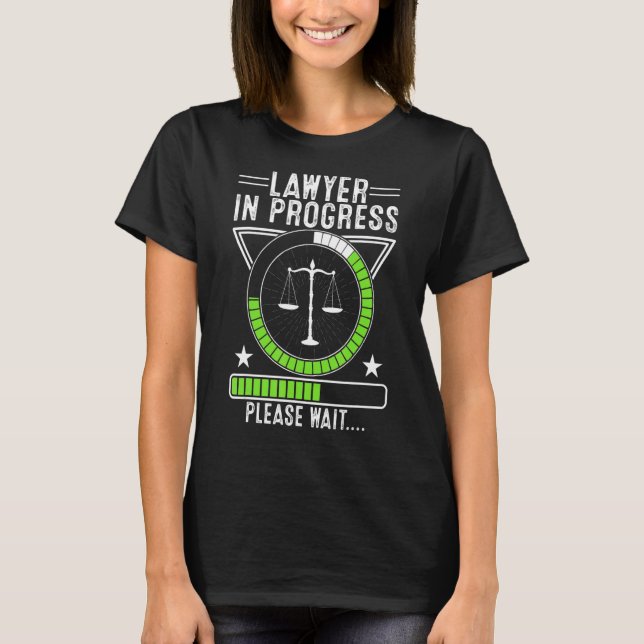 Advokat vid Progress Law School Student Trainee La T Shirt (Framsida)