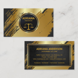 Advokatadvokat Black & golden professionell Visitkort