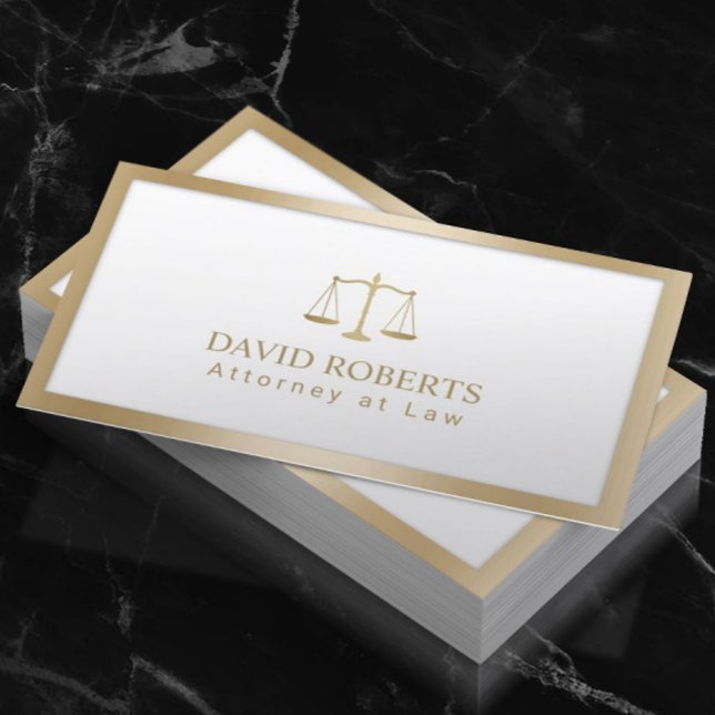 Advokatadvokat  för Justice Modern Gold Foil Visitkort (Skapare uppladdad)