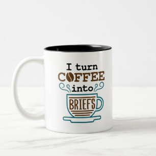 Advokatadvokat jag gör Coffee Into Briefs Två-Tonad Mugg