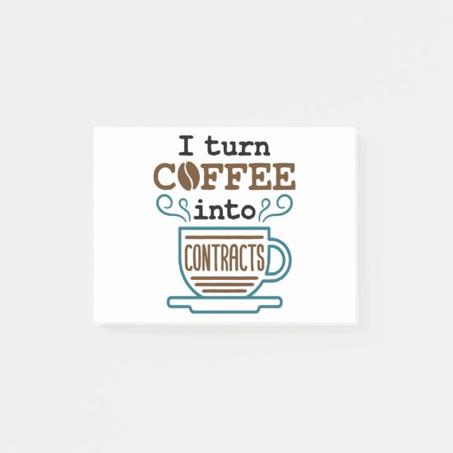 Advokatadvokat Jag sätter in kaffeavtal Post-it Block (Framsida)