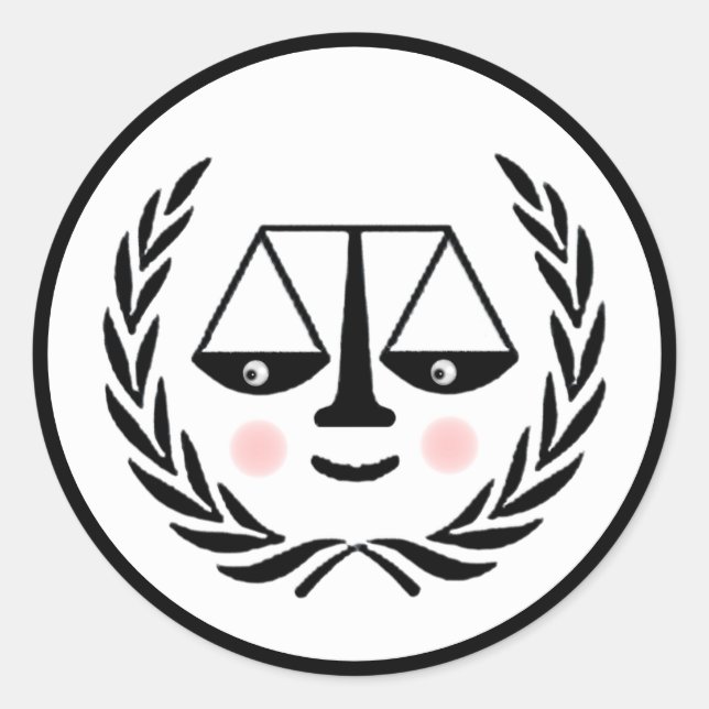 Advokatadvokat Law School Runt Klistermärke (Framsida)