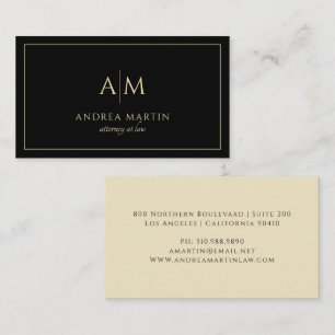 Advokatadvokat Modern Monogram-Affärskortet Visitkort