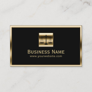 Advokatadvokat Monogram Guld Framed Attorney at La Visitkort