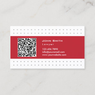 Advokatadvokat Professionell QR Code Red Label Visitkort