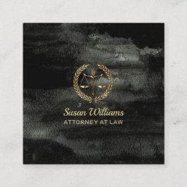 Advokatadvokat, Quarel Black och guld Fyrkantigt Visitkort
