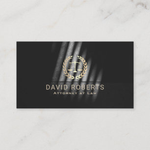 Advokatadvokat vid Law Guld Logotyp Modern Visitkort