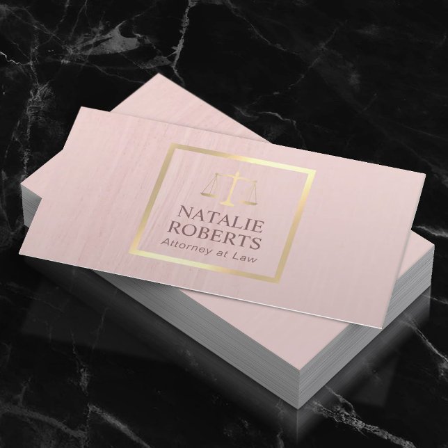 Advokatadvokat vid Law Guld   Rosa Visitkort (Skapare uppladdad)