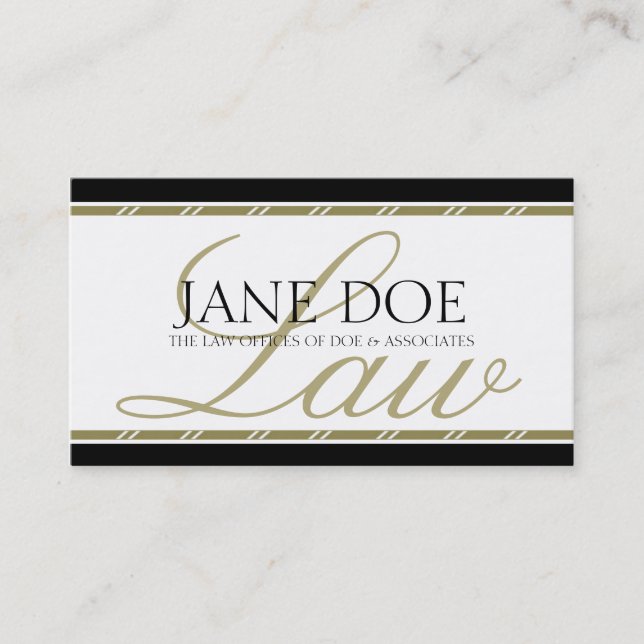 Advokatadvokatadvokatfirman i Guld Visitkort (Framsida)