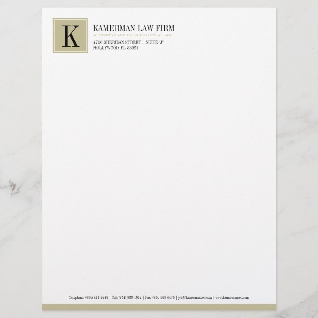 Advokatbrevhuvud Brevhuvud (Framsida)