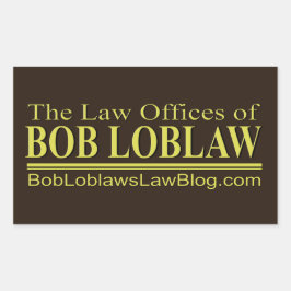 Advokatbyrån BOB LOBLAW Rektangulärt Klistermärke