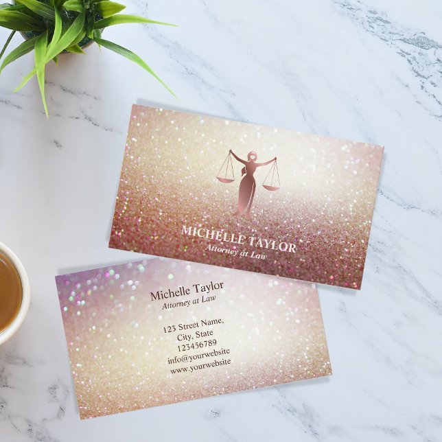 Advokatbyrån i Modern Luxury Guld Visitkort (Skapare uppladdad)