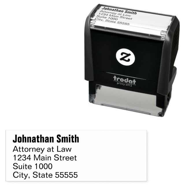 Advokatbyrån i Namn, Returadress Självfärgande Stämpel (In Situ)