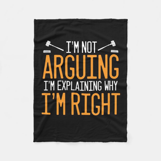 Advokaten förklarar varför jag är Höger Fleecefilt (Framsidan)