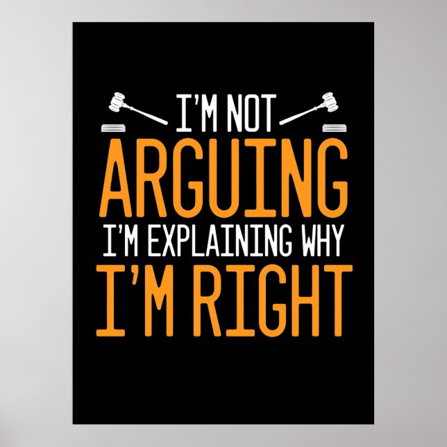 Advokaten förklarar varför jag är Höger Poster (Framsidan)