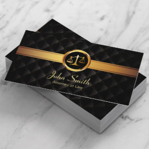 Advokaten Guld Rand Luxury Mörk Attorney Visitkort