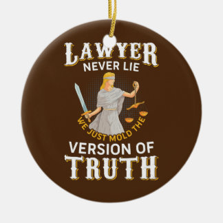 Advokaten Ljuger aldrig bara Mold Truth Law School Julgransprydnad Keramik