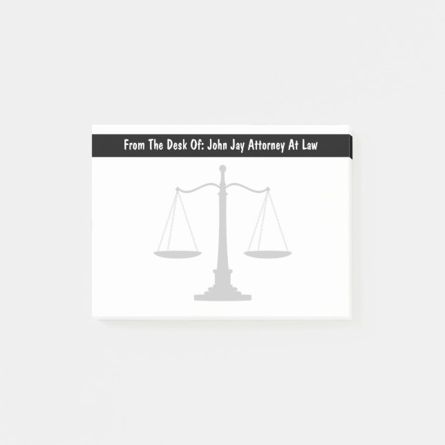 Advokaten som temat postar, noterar post-it block (Framsida)