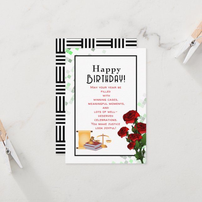 advokatens födelsedag kort (Fram/Back In Situ)