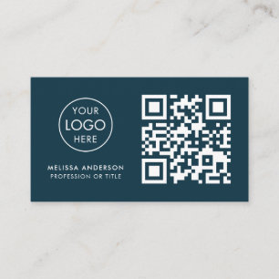 Advokatens Professionell QR Code Logotyp Modern Visitkort