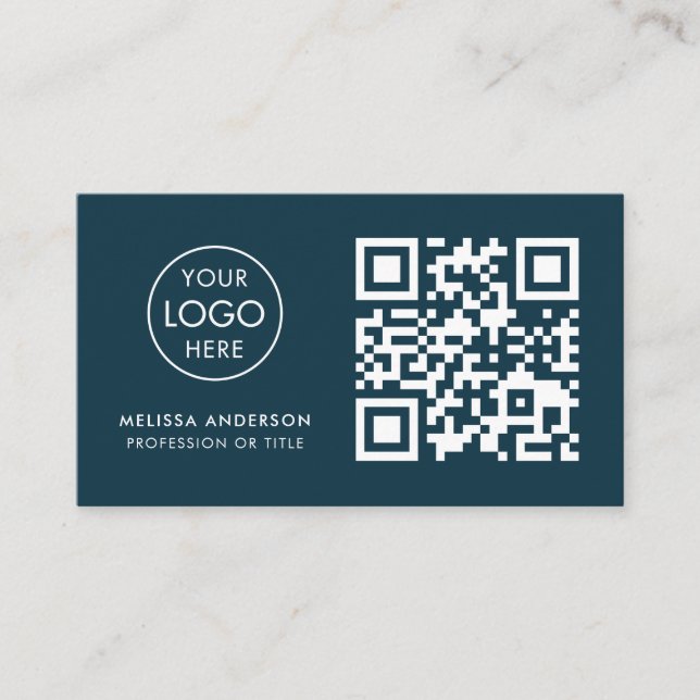 Advokatens Professionell QR Code Logotyp Modern Visitkort (Framsida)