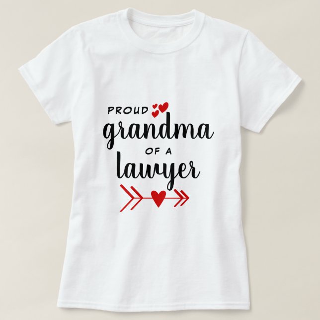 Advokatens proud Grandma T Shirt (Design framsida)