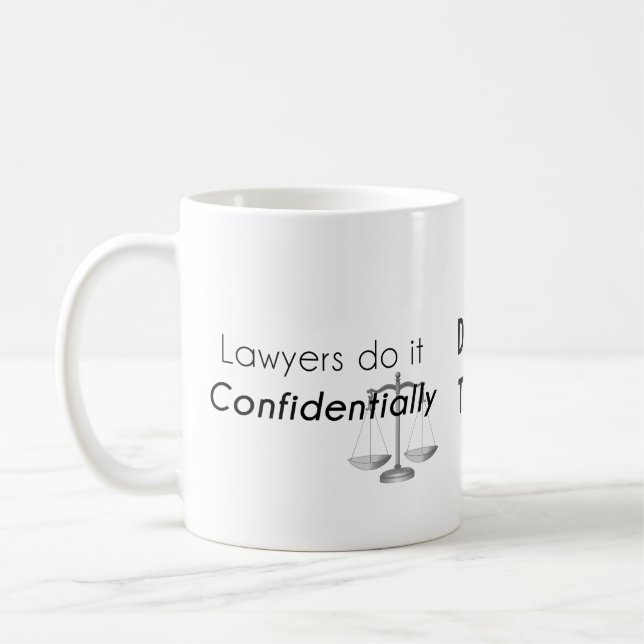 Advokater gör det konfidentiellt kaffemugg (Vänster)