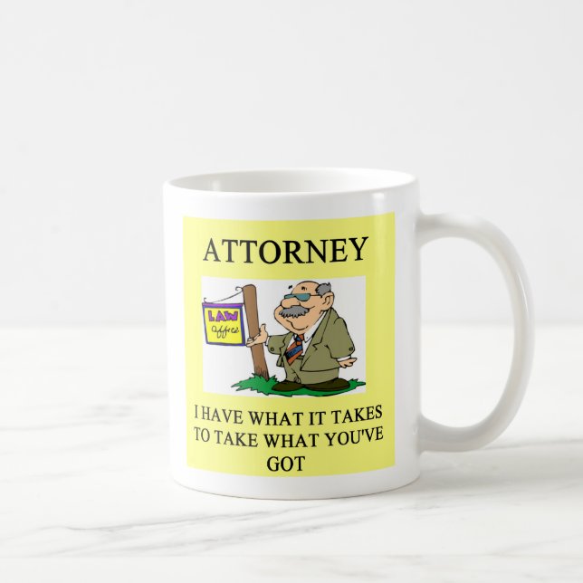 advokater och advokater skojar, advokater och kaffemugg (Höger)
