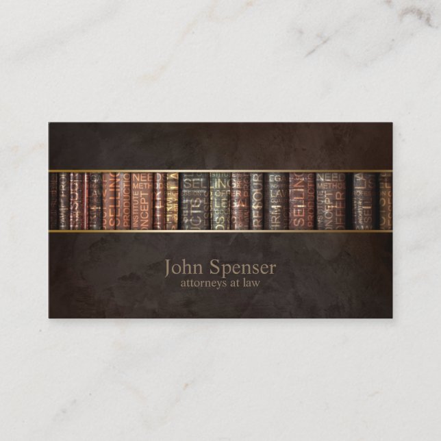 Advokater på lagbokhyllavisitkorten visitkort (Framsida)