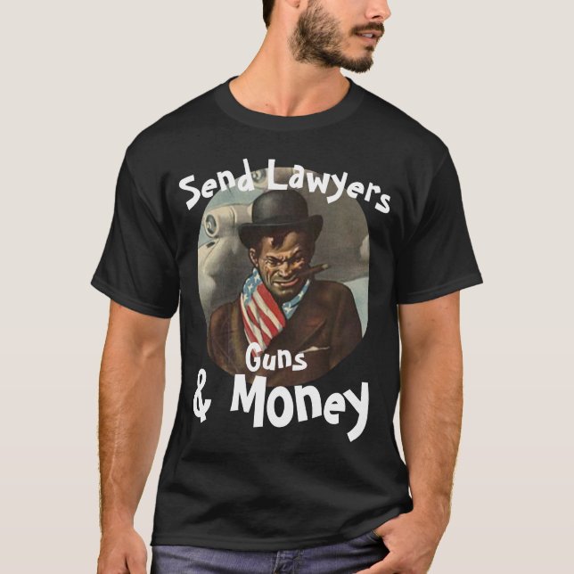 Advokater, Vapen & Pengar Vem bjuder på Chipsen T Shirt (Framsida)