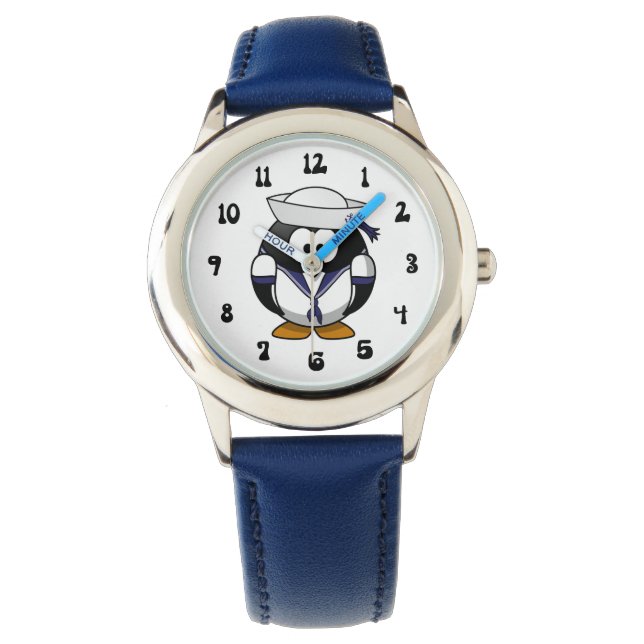 ADVOKATISK PENGUIN-Barnens justerbara Wrist Watch Armbandsur (Framsida)