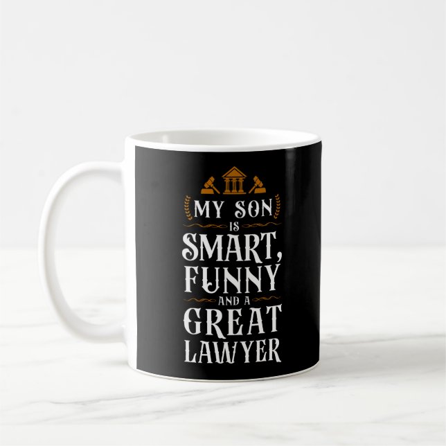 Advokatlagen Student min son är smart, smart och e Kaffemugg (Vänster)