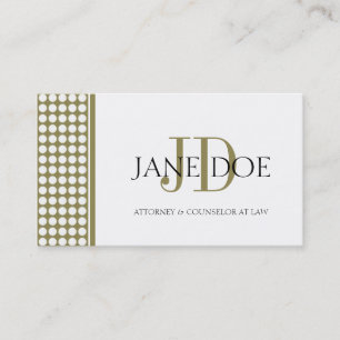 Advokatmonogramen pricker guld- design-/vitpapper visitkort