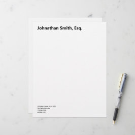 Advokatnamn i fetstil & kontaktinformation Vit Brevhuvud