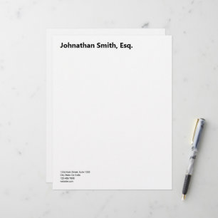 Advokatnamn i fetstil & kontaktinformation Vit Brevhuvud