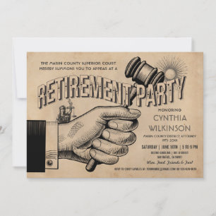Advokatpensioninbjudan - Retro partyvintage Inbjudningar