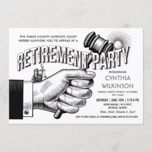 Advokatpensioninbjudan - Retro partyvintage Inbjudningar