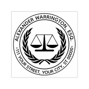 Advokatskalor #4 Law Namn Adress Självfärgande Stämpel