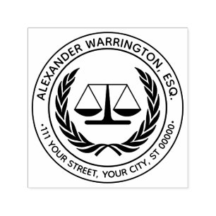 Advokatskalor 4S Law Namn Adress Självfärgande Stämpel