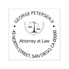 Advokatskalor eller er logotyp elegant självfärgande stämpel